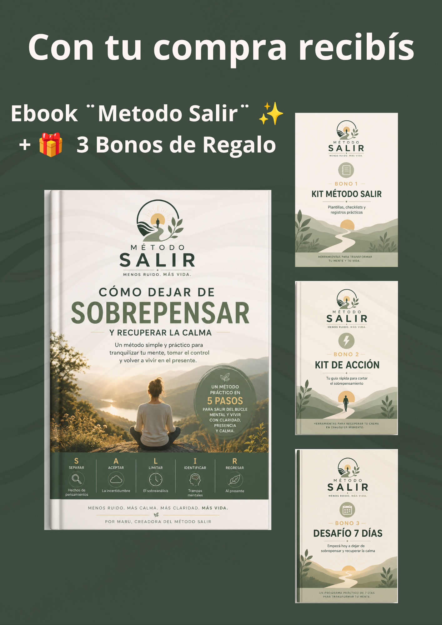 🧠 Método SALIR | Cómo dejar de sobrepensar y recuperar la calma + 3 Bonos Exclusivos